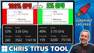 Make Windows 11/10 Upgrade Performance & Boost FPS  By Using Chris Titus Tool (Free 2024)