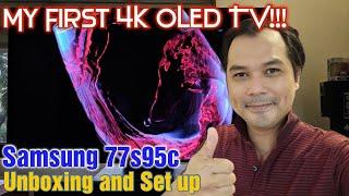 My First 4K QD-OLED TV : Home Theater Upgrade after 7 Years : Samsung 77s95c Unboxing & Installation
