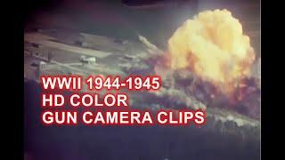 GUN CAMERA COMPILATION IN HD COLOR - P-47 FIGHTERS STRAFING GERMANY 1944-1945 [ WWII DOCUMENTARY ]