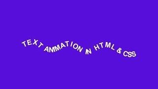 How To Make Animated Text Using HTML And CSS | Web Design In HTML CSS