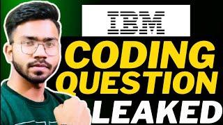 IBM Coding Assessment Questions and Answers| Crack IBM Coding Assessment