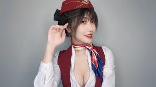 空姐角色扮演哄睡Air hostess helps you relax on airplane ️ (Role play ASMR)