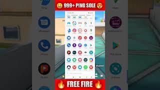 FREE FIRE PING PROBLEM SOLVE  | 999+ ping issue solution setting  | #shorts #youtubeshorts #telugu