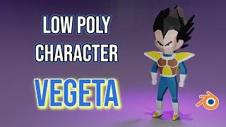 Low-Poly VEGETA in Blender (V for Vegeta)