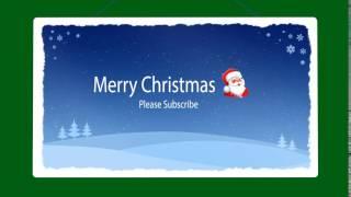 Card Merry Christmas Green Screen
