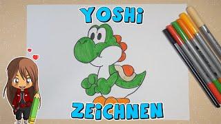 Yoshi einfach malen für Kinder | ab 10 Jahren | Malen mit Evi | deutsch