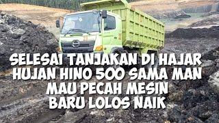 Tanjakan Terjal Dan Licin MAN Sama Hino 500 Bermuatan Kesulitan Naik Gunung