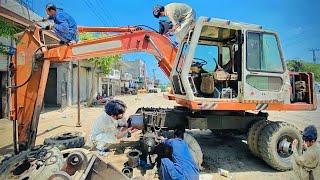 Excavator 14WV Hub Cross Axle Repairing || Breake Plate Replacement || Amazing Mechanical Things