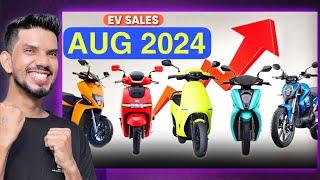 Ev sales in august 2024  : Ola , TVS aur Bajaj ki Takkar! 