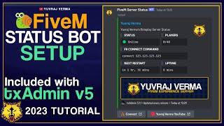 FiveM Status Bot - Setup | txAdmin Discord Bot | FiveM Whitelist and Status | No Hosting Required