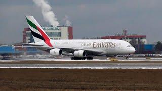 Airbus A380 с очень коротким разбегом / Аэропорт Домодедово