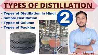 Types of Distillation in Hindi |Simple Distillation|Types of Packing | MTO |  @rasayanclasses