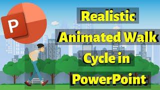 Realistic Animated Walk Cycle with PowerPoint 2016 - Easy Method || How To Creating Animation Scene