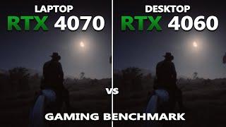 DESKTOP RTX 4060 vs LAPTOP RTX 4070 Gaming Benchmark Test | Tested on 10 Games |