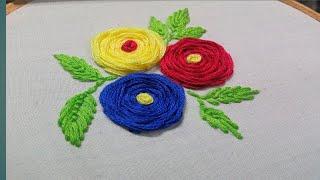 Beautiful 3d embroidery design  hand embroidery designs for beginners!