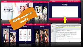 Responsive Wedding Website Design Using HTML-CSS-JavaScript -PHP-MySQL Database | Free Source Code |
