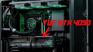 TUF RTX 4080 GAMING + I9-13900K Green and Black Computer