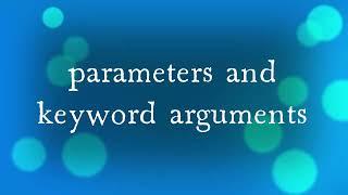 User-defined functions in Python and position vs. keyword parameters (03 lecture part a video 2)