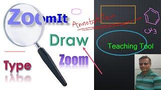 ZoomIt tutorial-Annotation Draw Typing text on Screen | no YES Kannan