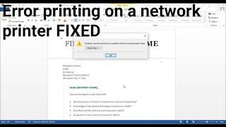 Windows Cannot print due to a problem with current printer setup | SOLUTION
