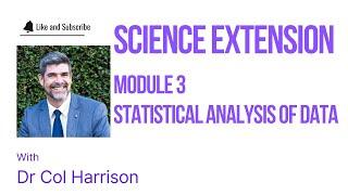 Science Extension Mod 3 Statistical Analysis of Data Sets