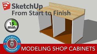 SketchUp Tutorial | Shop Cabinet Project | From Start to Finish