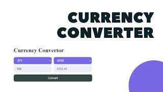 JavaScript Project: - Currency Converter || Html Css JavaScript