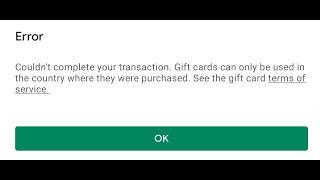 How To Fix Gift Card Can Only Be Used in Country Where they Were Purchased | Simple Method