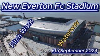 New Everton Fc Stadium - Bramley Moore Dock - 6th September - Latest Drone views