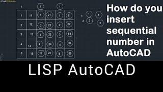 How do you add Auto Numbering in AutoCAD || AutoCAD Add Numbering LISP #autocad