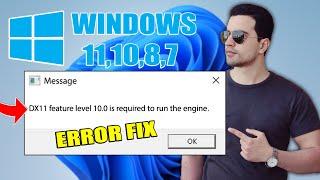 Fix dx11 feature level 10.0 is required to run the engine in windows 11/10/8/7