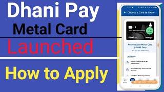 Dhani Pay Metal Card Launch | How to Apply Metal Card Dhani Pay| Trickydharmendra |