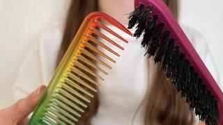 ASMR Putting your hair up | hair brushing | hair clipping | combing your hair | camera combing