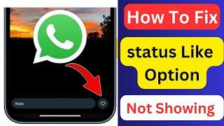 How to Fix WhatsApp Status Like Button Option Not Showing | WhatsApp Status Like Option (New Update)