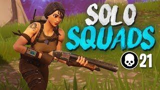 21 KILL SOLO SQUAD WIN!!! Full Gameplay (Fortnite Battle Royale)