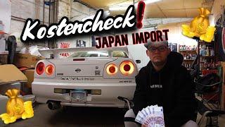 Welche KOSTEN entstehen beim JAPAN IMPORT? | Beispiel bei meinem Nissan Skyline R34 GTT
