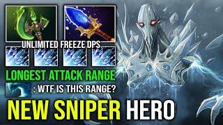 NEW SNIPER HERO Longest Attack Range 100% Unlimited Freeze DPS Mid Ancient Apparition Dota 2