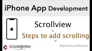 Scrollview | How to add scrolling in iphone app | iPhone App Development