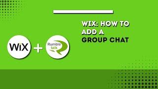 Wix: How to add a group chat