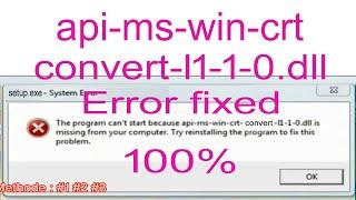 api-ms-win-crt-convert-l1-1-0.dll missing Error Fix