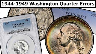 1944-1949 Washington Quarter Errors & Varieties Complete Guide - Values & Clear Explanation