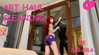 [4K HouseWife] Window cleaning | Body art Haul | Try Haul