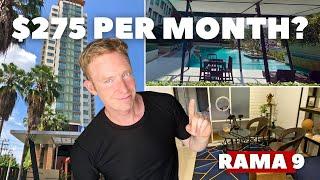 Affordable CONDO Tour - What Can You RENT For $275 in Central BANGKOK?