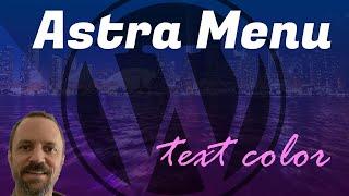 Change Color Menu Text In Astra Theme Header WordPress