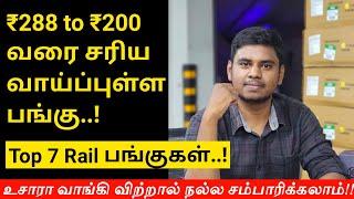 கீழ விழுற வரைக்கும் wait பண்ணி வாங்குன நல்லது..! | Swing Trade-கு Top 7 Rail பங்குகள் | Sharemarket