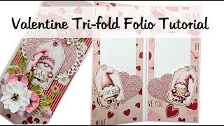 Create an Easy to Make Tri-fold Valentine Folio Card Polly's Paper Studio