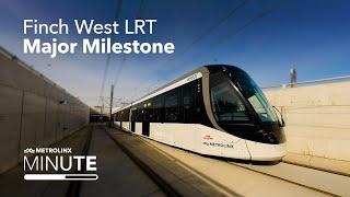 Major vehicle testing milestone on Finch West LRT