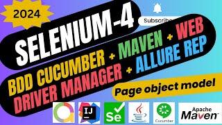 [2024][Updated]: Selenium + BDD Cucumber + Java  + Web Driver manager + Allure reporting + POM