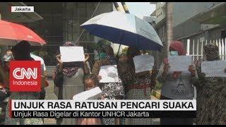 Ratusan Pencari Suaka Unjuk Rasa di Kantor UNHCR Jakarta