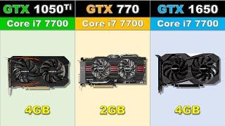 GTX 1050 ti vs GTX 770 vs GTX 1650 2020's Games Benchmarks